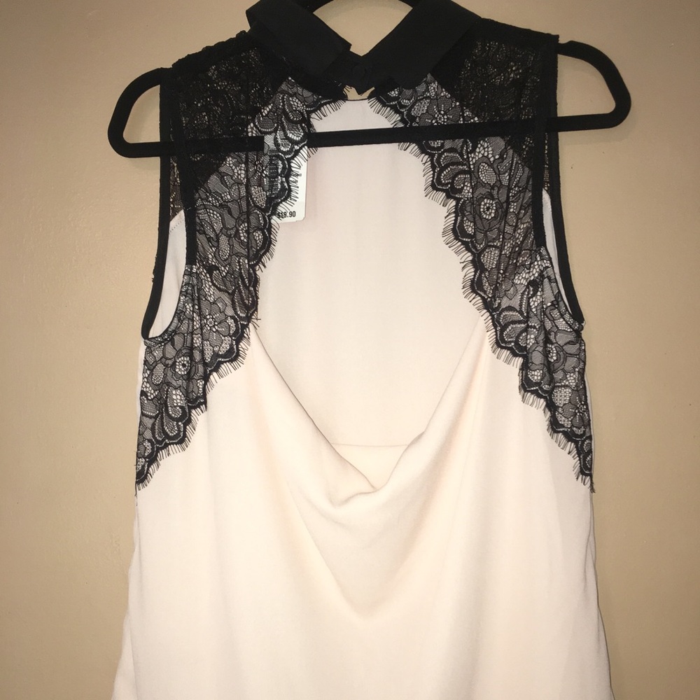 Open Back Sheer Shirt - Picture 2 of 4